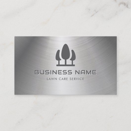 Lawn Care Service Metaal Visitekaartje (Voorkant)