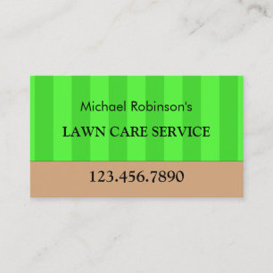Lawn Care Service Simple Green Grass Maintenance Visitekaartje
