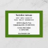 Lawn Care-service Visitekaartje (Achterkant)