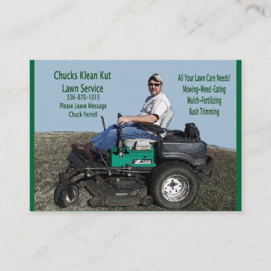 Lawn Care-service Visitekaartje (Voorkant)
