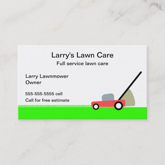 Lawn Care-service Visitekaartje (Voorkant)