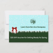 Lawn Care Service Winter Season Gift Voucher Card (Voorkant)