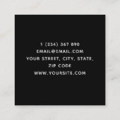 Lawn Care Service Wise Tree & Roots Green Neon Vierkante Visitekaartje (Achterkant)