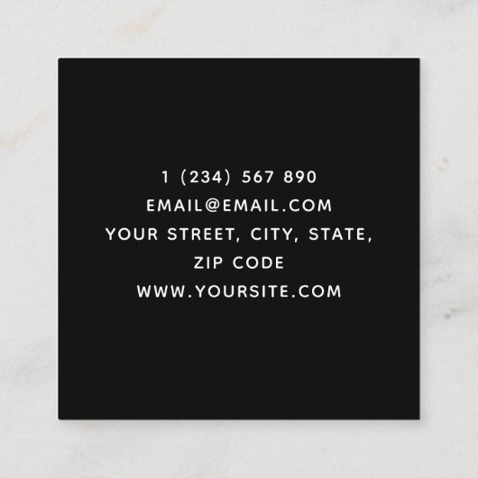 Lawn Care Service Wise Tree & Roots Green Neon Vierkante Visitekaartje (Achterkant)