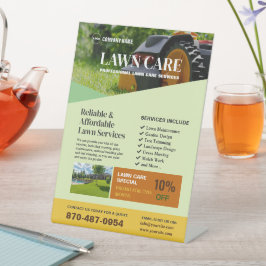 Lawn Care Services Aangepast voetstuk Reclamebord Met Voetstuk