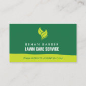 Lawn Care Services Logo Green Visitekaartje (Voorkant)