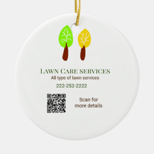 Lawn Care Services Voeg naam of code website e-mai Keramisch Ornament