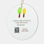 Lawn Care Services Voeg naam of code website e-mai Keramisch Ornament (Links)