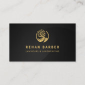 Lawn Care Services Zwart & Goud Visitekaartje (Voorkant)