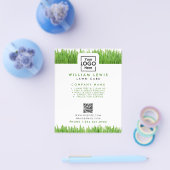 Lawn Care Simple Business Logo Landscape QR-code Flyer (Enkel)