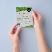 Lawn Care Simple Landscaping Lawn Mowing Business Flyer (Hand)