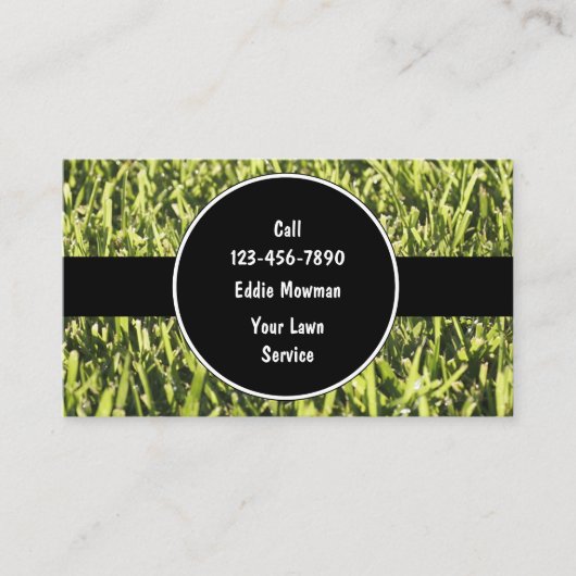 Lawn Care Simple Yard Visitekaartjes (Voorkant)