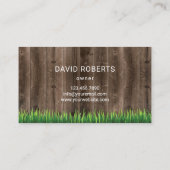 Lawn Care Sprinkler Logo Barn Wood Landscaping Visitekaartje (Achterkant)