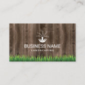 Lawn Care Sprinkler Logo Barn Wood Landscaping Visitekaartje (Voorkant)