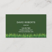 Lawn Care Sprinkler Logo Green Grass Landscaping Visitekaartje (Achterkant)