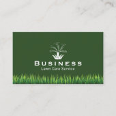 Lawn Care Sprinkler Logo Green Grass Landscaping Visitekaartje (Voorkant)