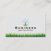 Lawn Care Sprinkler Logo Landscaping Service Plain Visitekaartje (Voorkant)