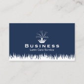 Lawn Care Sprinkler Logo Navy Blue Landscaping Visitekaartje (Voorkant)