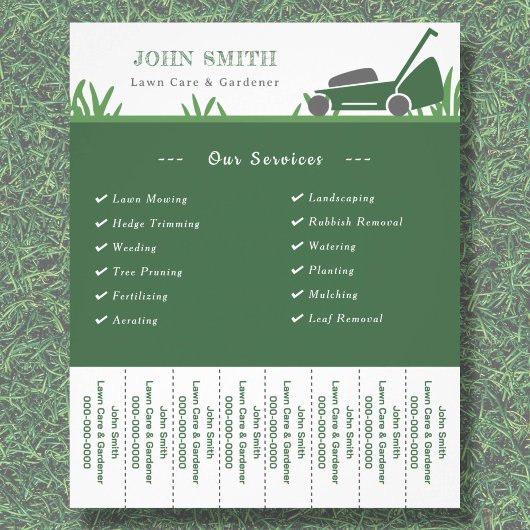 Lawn Care & Tuinier Scheur van Strips Flyer