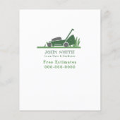 Lawn Care & Tuinier Scheur van Strips Flyer (Achterkant)