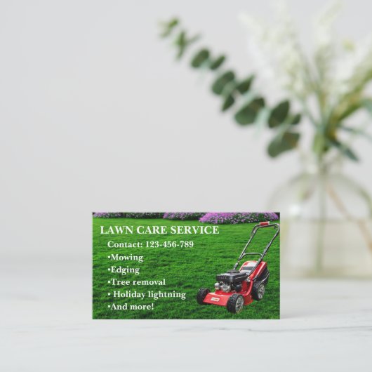 Lawn care visitekaartje (Staand voorkant)