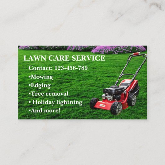 Lawn care visitekaartje (Voorkant)