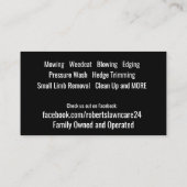 Lawn Care Visitekaartje (Achterkant)