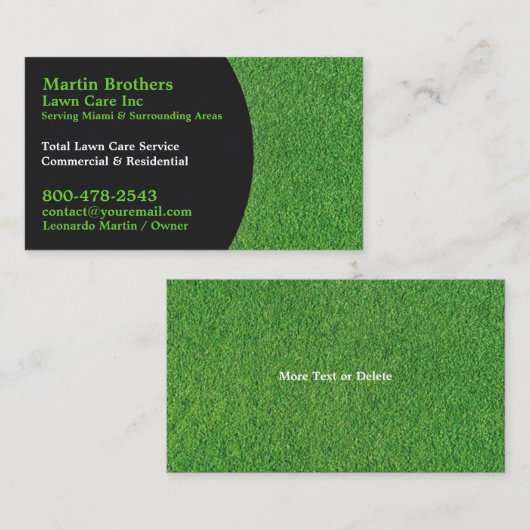 Lawn Care Visitekaartjes (Voorkant / Achterkant)