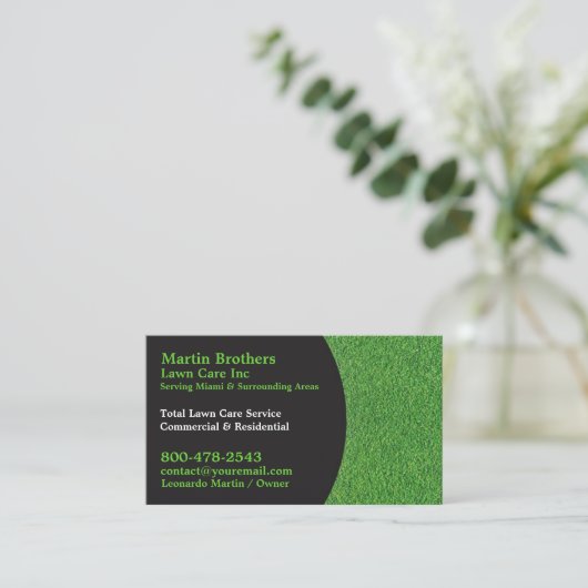 Lawn Care Visitekaartjes (Staand voorkant)