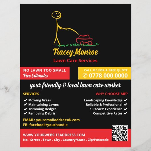 Lawn Care Worker, Lawn Care Services Flyer (Voorkant)