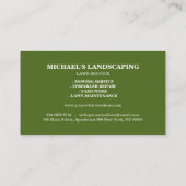 Lawn Care Yard professioneel landschap Visitekaartje (Achterkant)