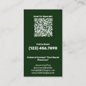 Lawn Care You Help Us Grow Thank You Visitekaartje (Achterkant)