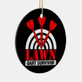 Lawn Dart Survivor Keramisch Ornament (Rechts)