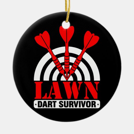 Lawn Dart Survivor Keramisch Ornament (Voorkant)