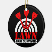 Lawn Dart Survivor Keramisch Ornament (Links)