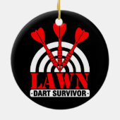 Lawn Dart Survivor Keramisch Ornament (Achterkant)