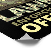 LAWN EnFORCEMENT OFFICER grappige tuiniercadeau Poster (Hoek)