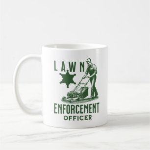 Lawn Enforcement Officer Grasmaaier Tuinman Pa Koffiemok