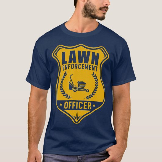 Lawn Enforcement Officer Shirt  Gardening Lawn (Voorkant)