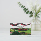 Lawn Foto Rood & Zwart Landscaping Visitekaartje (Staand voorkant)