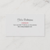 Lawn Foto Rood & Zwart Landscaping Visitekaartje (Achterkant)