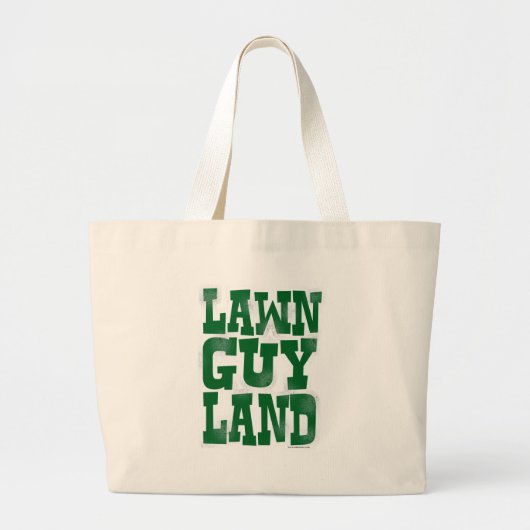 Lawn Guy Land Slogan Grote Tote Bag (Voorkant)