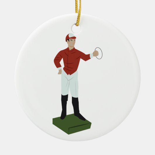 Lawn Jockey Keramisch Ornament (Voorkant)