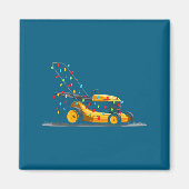 Lawn Mower Christmas Graphics Lights Lover Mowing  Magneet (Voorkant)