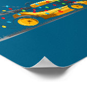 Lawn Mower Christmas Graphics Lights Lover Mowing  Poster (Hoek)