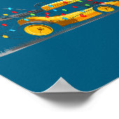 Lawn Mower Christmas Graphics Lights Lover Mowing Poster (Hoek)