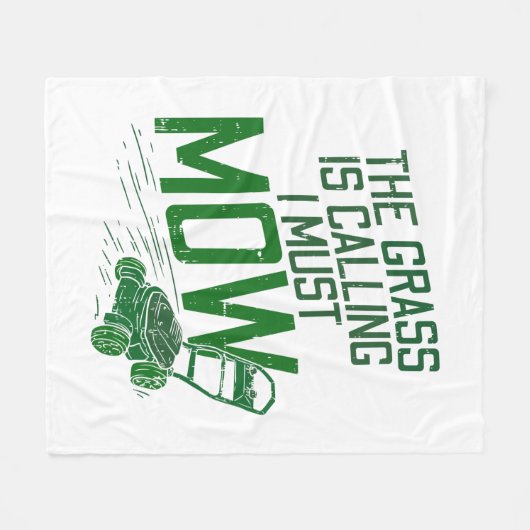 Lawn Mower Fleece Deken (Voorkant (Horizontaal))