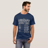 Lawn Mower Gifts Landscaper met uurtarief Funny T-shirt (Voorkant volledig)