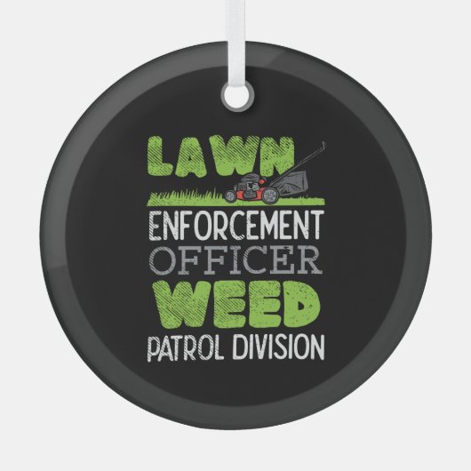 Lawn Mower Glas Ornament (Voorkant)