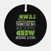 Lawn Mower Glas Ornament (Achterkant)